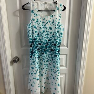 Elegant Teal Floral Dress
